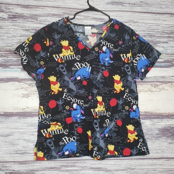 Disney Tops - Disney Winnie the pooh scrub top size Large